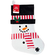 3PK Christmas Stocking Decor with Santa, Snowman, and Elf Design For Xmas