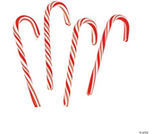 12-Pack Assorted Christmas Candy Canes: Festive Tree Decor & Sweet Treats