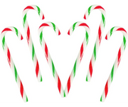 12-Pack Assorted Christmas Candy Canes: Festive Tree Decor & Sweet Treats