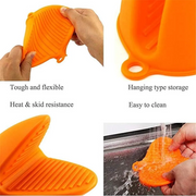 Heat-Resistant Silicone Mini Oven Mitts: Convenient Kitchen Pinch Grips for Cooking