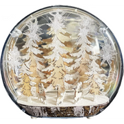 Enchanting LED Miniature Christmas Cloche Dome House: A Magical Festive Decor