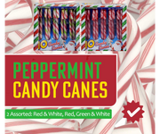 12-Pack Assorted Christmas Candy Canes: Festive Tree Decor & Sweet Treats