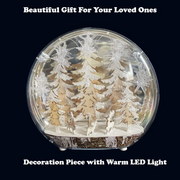 Enchanting LED Miniature Christmas Cloche Dome House: A Magical Festive Decor